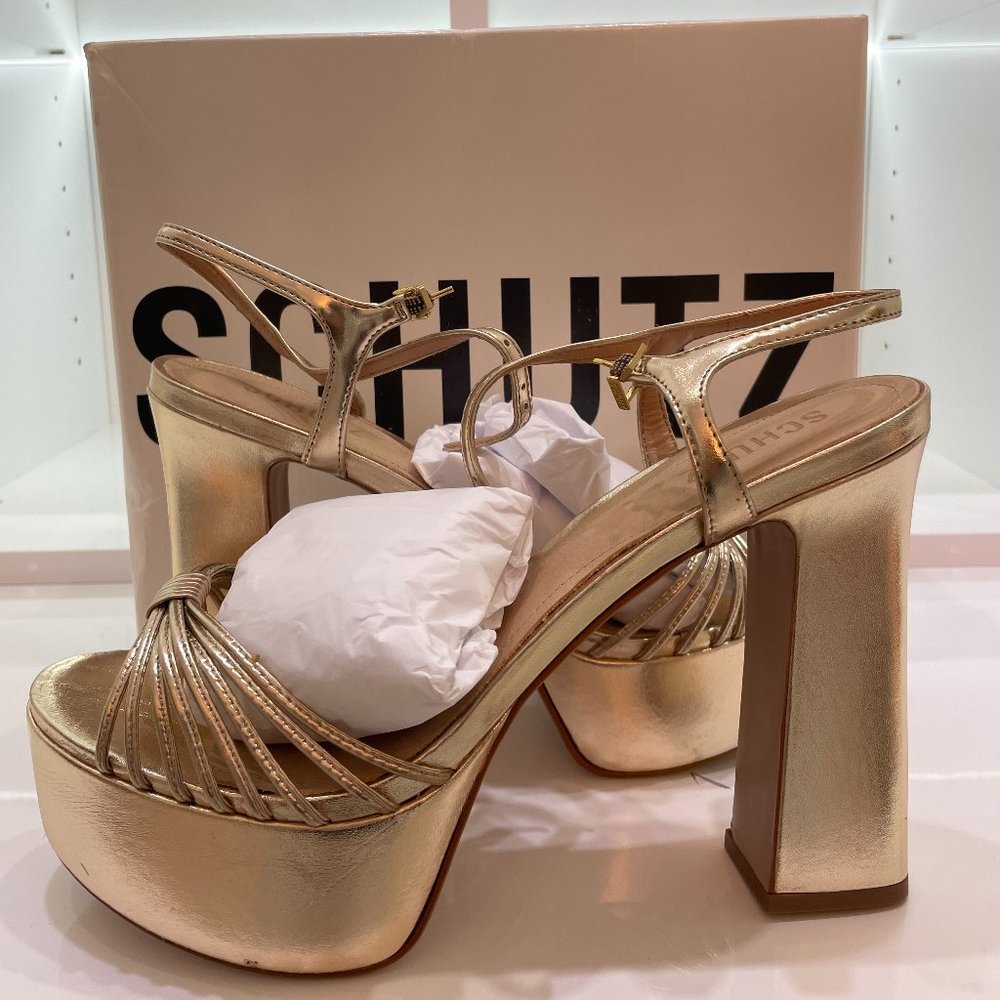 Schutz Sandalia Salto Alto Women's Platform Heel